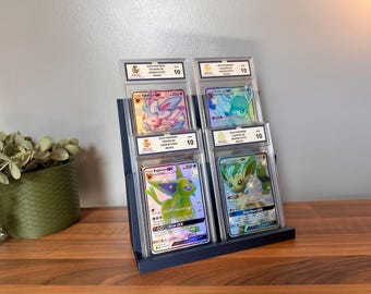 Graded Card Display Stand Holds 4 PSA, ACE or BGS slabs