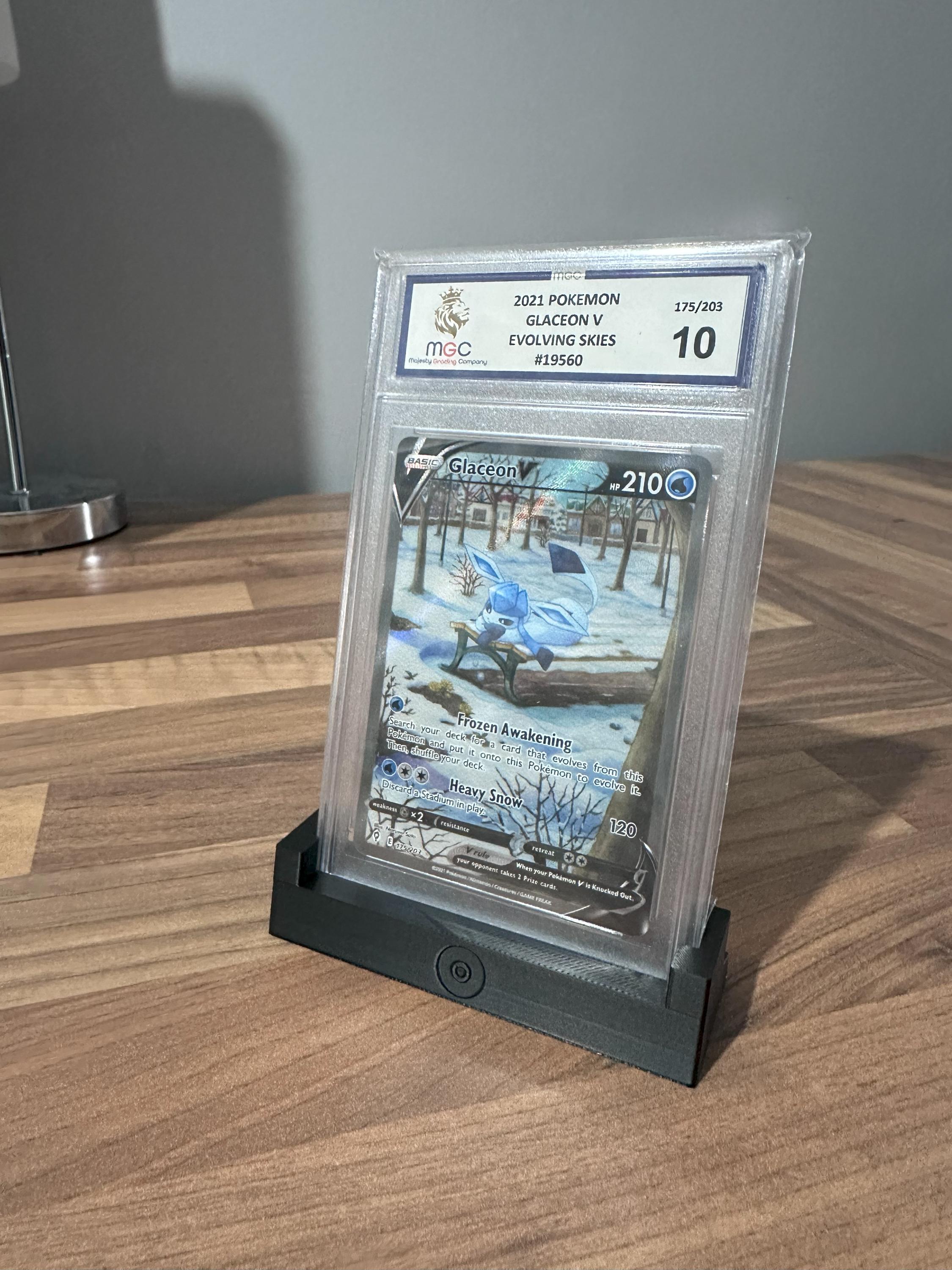 thumbnail image 2 of Grey PSA Graded Card Stand Holder For Pokémon TCG Display 2 of 4