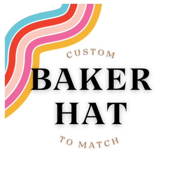 Custom Bakers Hat to Match your Apron