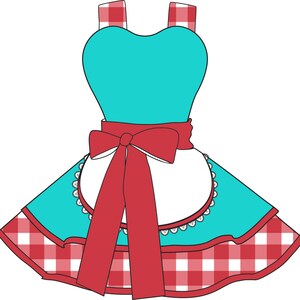 Design Your Own Apron 4 Coloring Pages Digital Instant PDF Download image 4