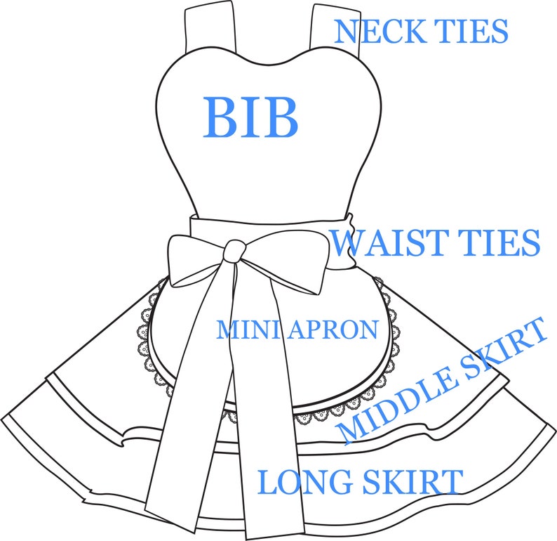 Womens Retro Apron Pattern and Tutorial image 4