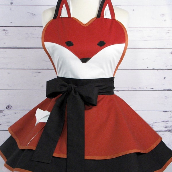 Womens Cute Woodland Fox Apron