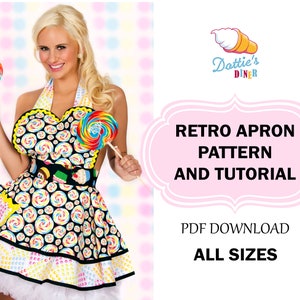 Womens Retro Apron Pattern and Tutorial