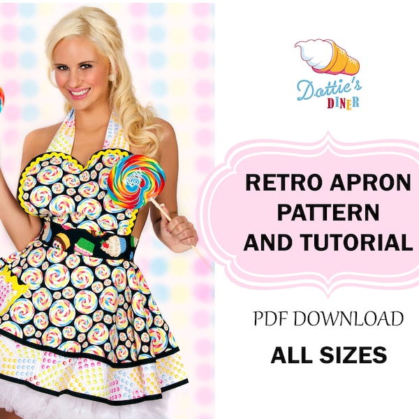 Womens Retro Apron Pattern and Tutorial