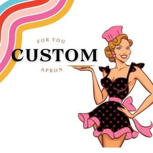 Custom Cute Apron You Choose Fabrics image 1