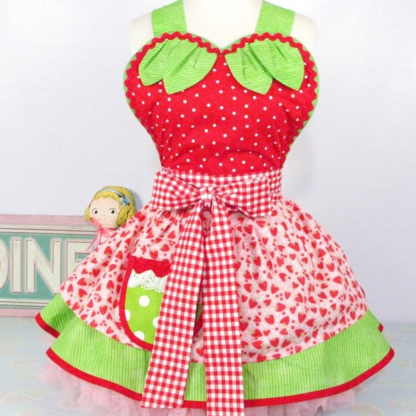 Strawberry Baby Doll Womens Apron