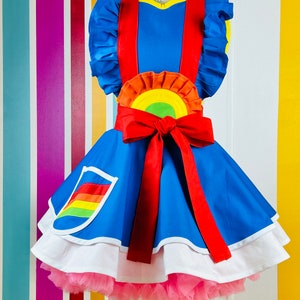 Adult 80s Rainbow Costume Apron