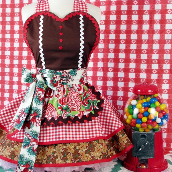 Women’s Storybook Gingerbread Holiday Hostess Apron by Dottie - In Stock