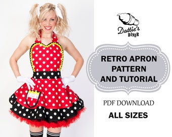 Womens Retro Apron Pattern and Tutorial