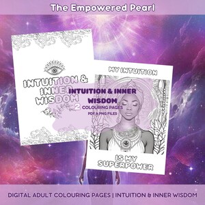 Adult Colouring Page – Intuition & Inner Wisdom | Detailed Colouring | Set of 2 Printable Pages | Third Eye Art | Instant Download