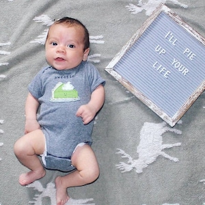 Key lime &quot;SWEETIE PIE&quot; Onesie®, Baby Key West Florida pie bodysuit, cutie pie baby onesie, Florida baby onesie, handsewn pie baby onesie