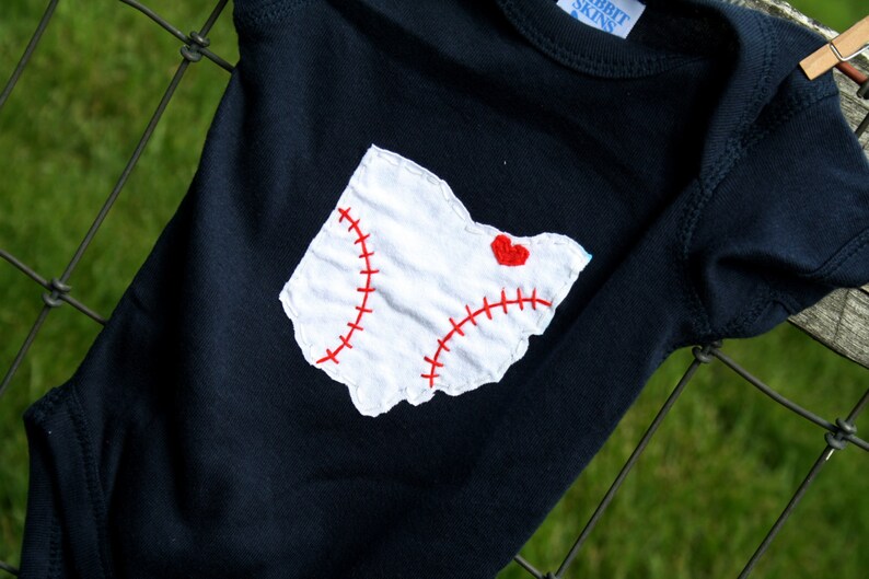 Cleveland Indians Tribe Love State of Ohio bodysuit with image 3