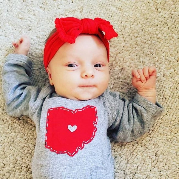 Ohio LOVE, GRAU Bundesstaat Ohio Body mit Herz, tolles Baby-Dusche-Geschenk, Vatertagsgeschenk, neuer Vater