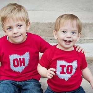 Ensemble body/t-shirt OH-IO pour frères et sœurs, une excellente façon de célébrer un 2e anniversaire !!! Cadeau enfant Ohio