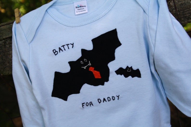 Halloween Baby Batty for DADDY bodysuit perfect image 3