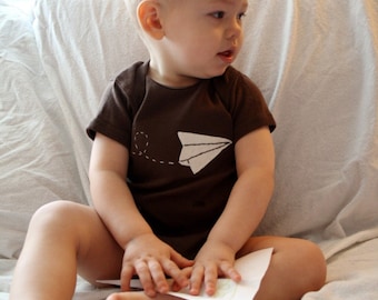 Paper Airplane Onesie® baby Bodysuit, inspired by Paperman animated short,  father's day gift for new dad