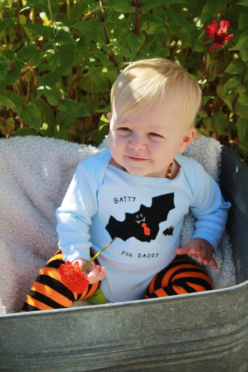 Halloween Baby Batty for DADDY bodysuit perfect image 4