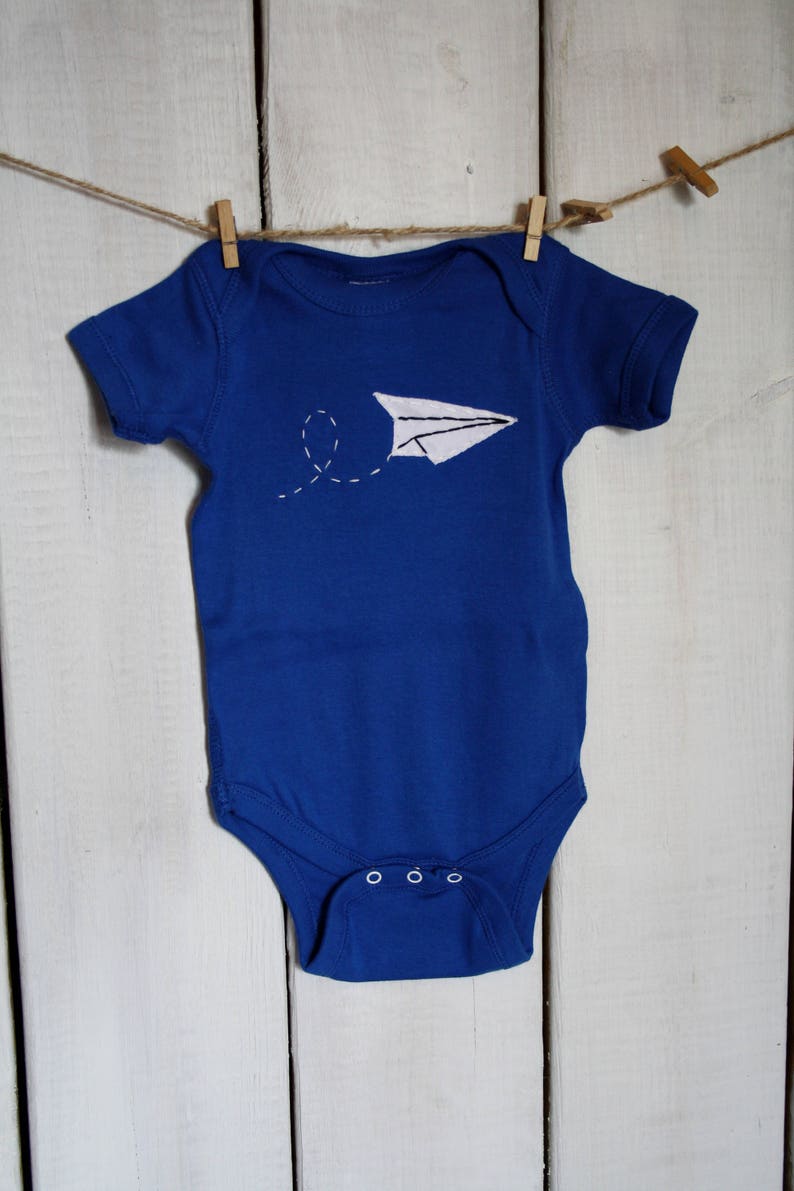 Paper Airplane Bodysuit for Baby inspired by Paperman image 2