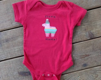 Fun baby Onesie® "fiesta siesta", Mexican pinata baby one piece, fun and unique baby shower gift, baby bodysuit, baby gift, fiesta pinata