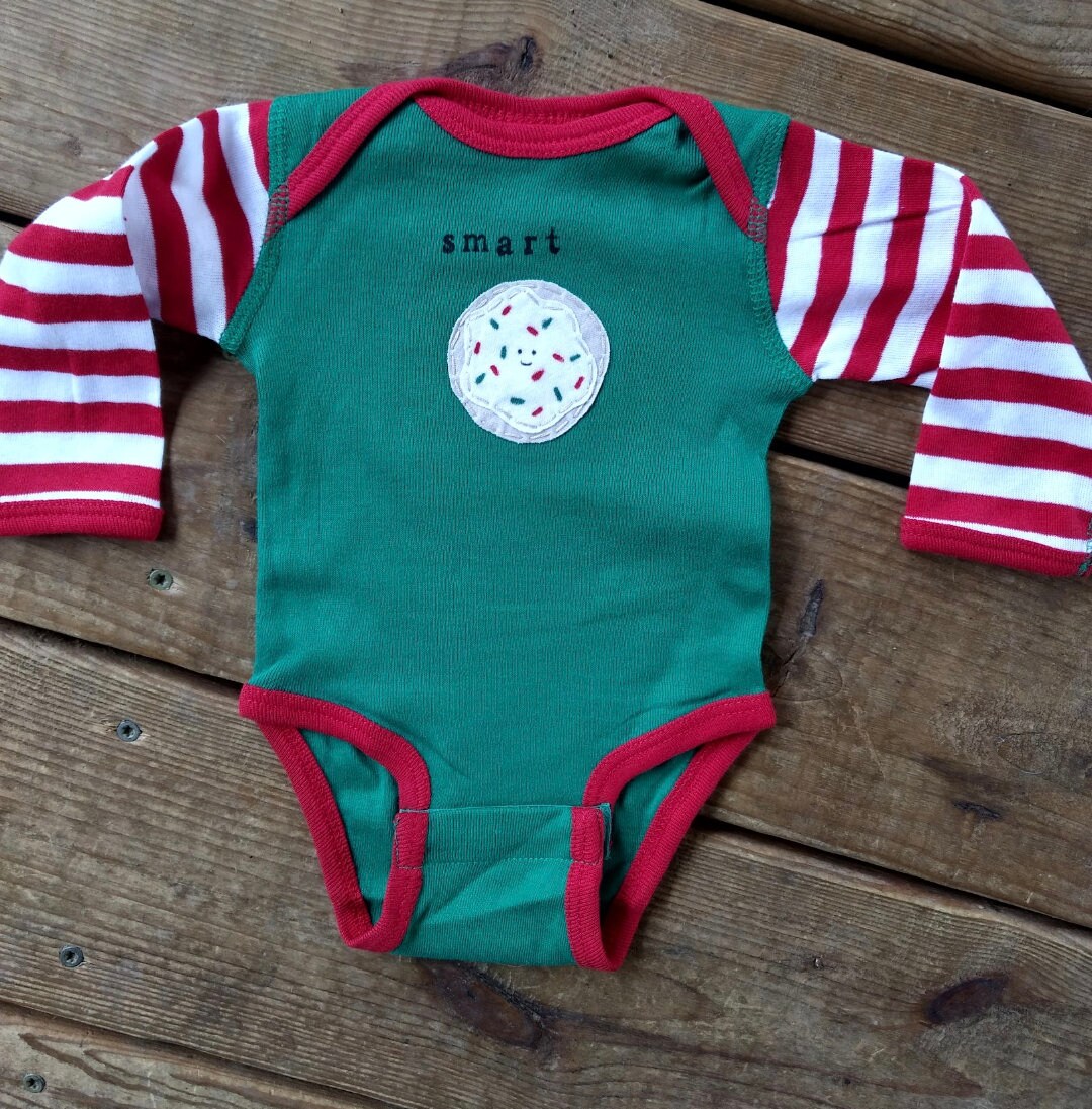 Christmas smart Cookie Baby Onesie® Bodysuit, Funny Baby Gift, Smart Cookie Baby, Christmas