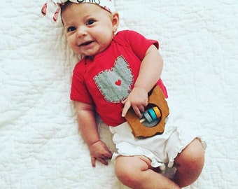 RED OHIO Love, État de l'Ohio sur Body rouge avec un coeur, excellent cadeau de baby shower, cadeau pour un nouveau papa, cadeau de fête des pères