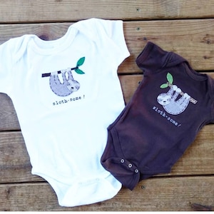 Adorable &quot;Slothsome&quot; Sloth baby Onesie® sweet one piece, fun and unique baby shower gift, baby bodysuit, baby gift, baby sloth, cute onesie