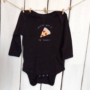 Pizza baby You've got a PIZZA my heart Baby Onesie®/bodysuit, baby gift, fun baby shower gift, mom-made, baby one piece, punny Onesie® image 7