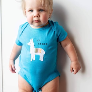 Funny baby Onesie® &quot;No Drama Llama&quot;,  cute llama one piece, fun and unique baby shower gift, baby bodysuit, sweet baby gift