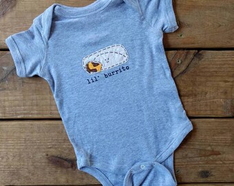 Funny baby Onesie® "Lil Burrito", baby one piece, fun and unique baby shower gift, baby bodysuit, baby gift, burrito baby, Mexican baby