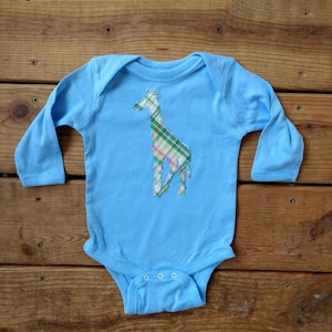 GenderNeutrale &quot;Giraffe&quot; bodysuit, baby shower cadeau, genderneutrale baby shower