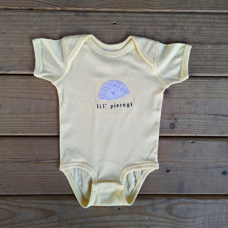 Funny baby Onesie® lil pierogi, Polish baby one piece, fun and unique baby shower gift, baby bodysuit, baby gift, Cleveland baby gift image 8