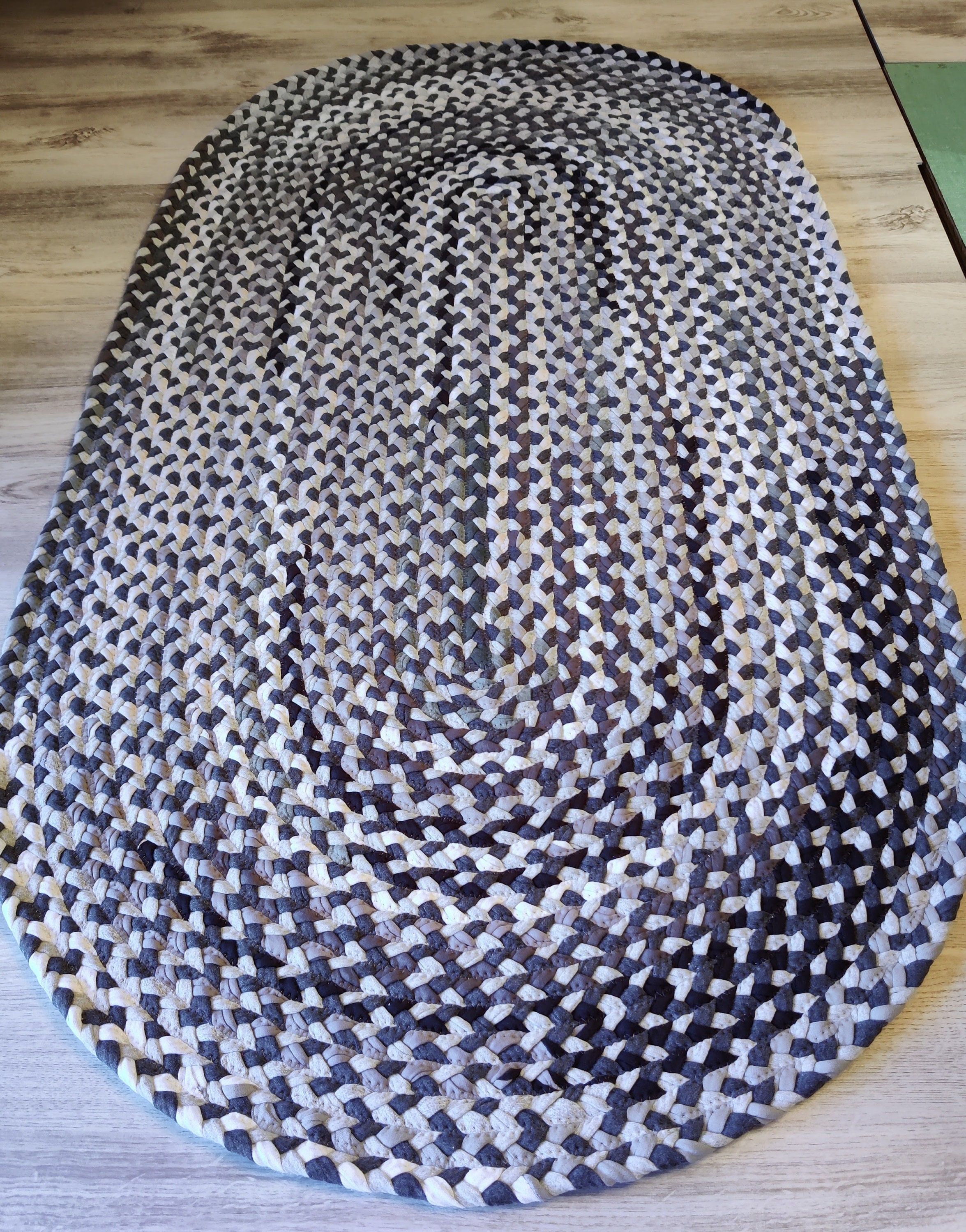 Shades of gray braided rugs created from soft cotton fabric Etsy