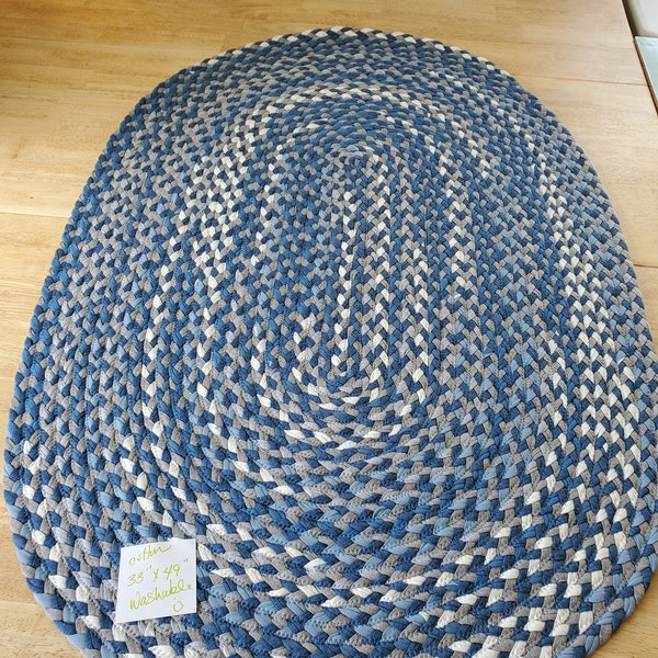 Denim Braided Rug Etsy