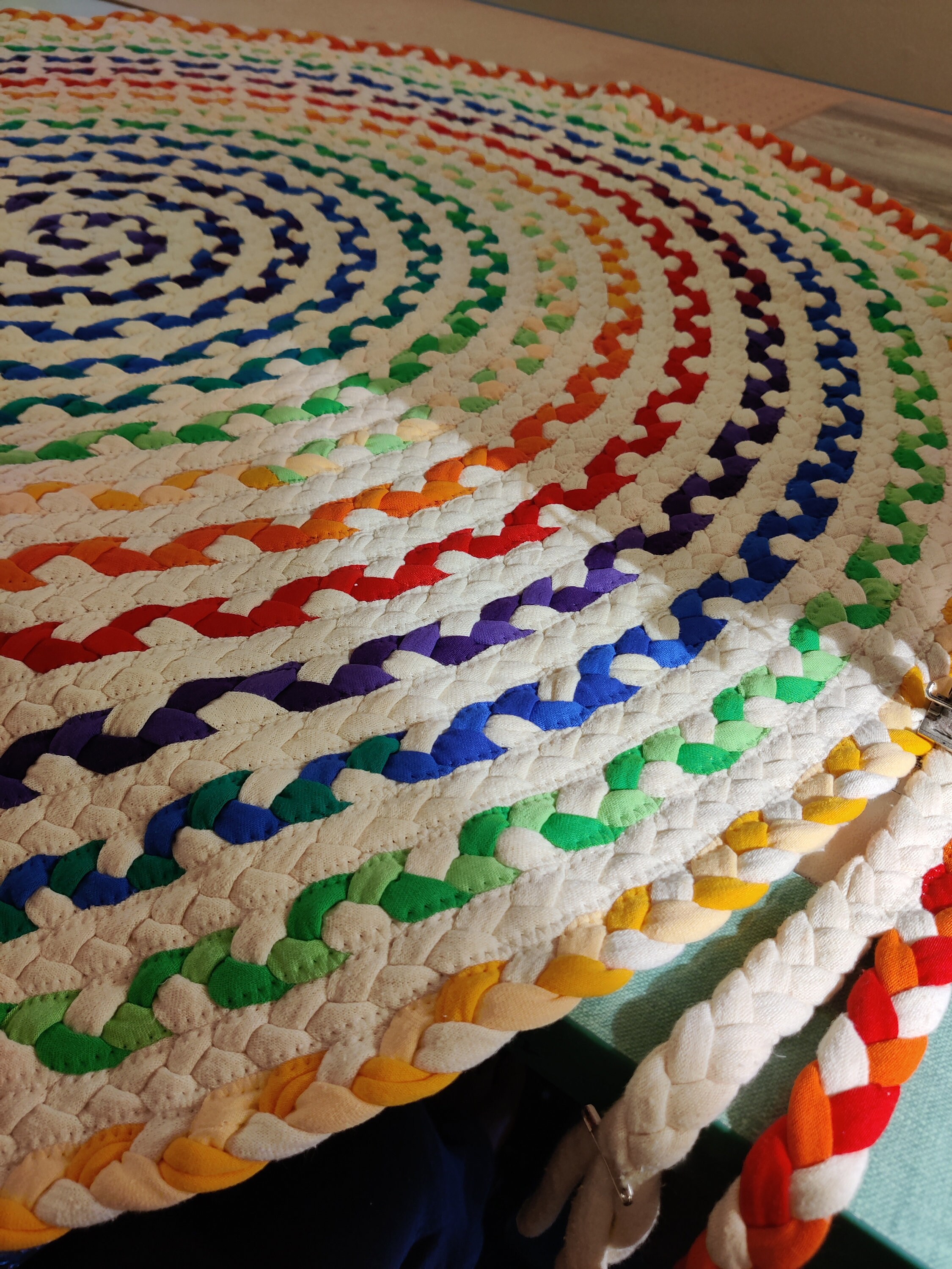 52 Braided Rainbow Rug Called Chasing Rainbows Etsy