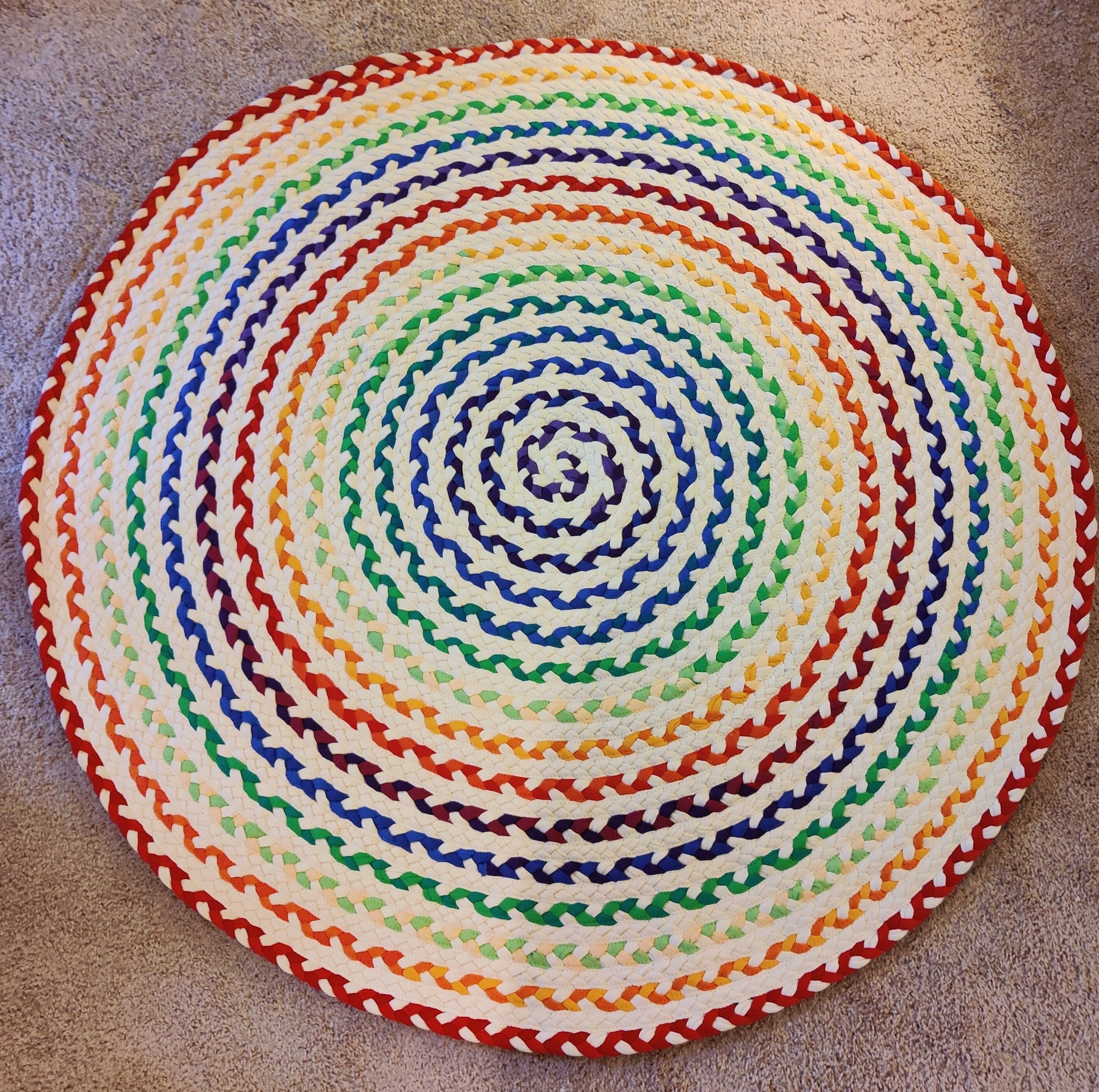 52 Braided Rainbow Rug Called Chasing Rainbows Etsy