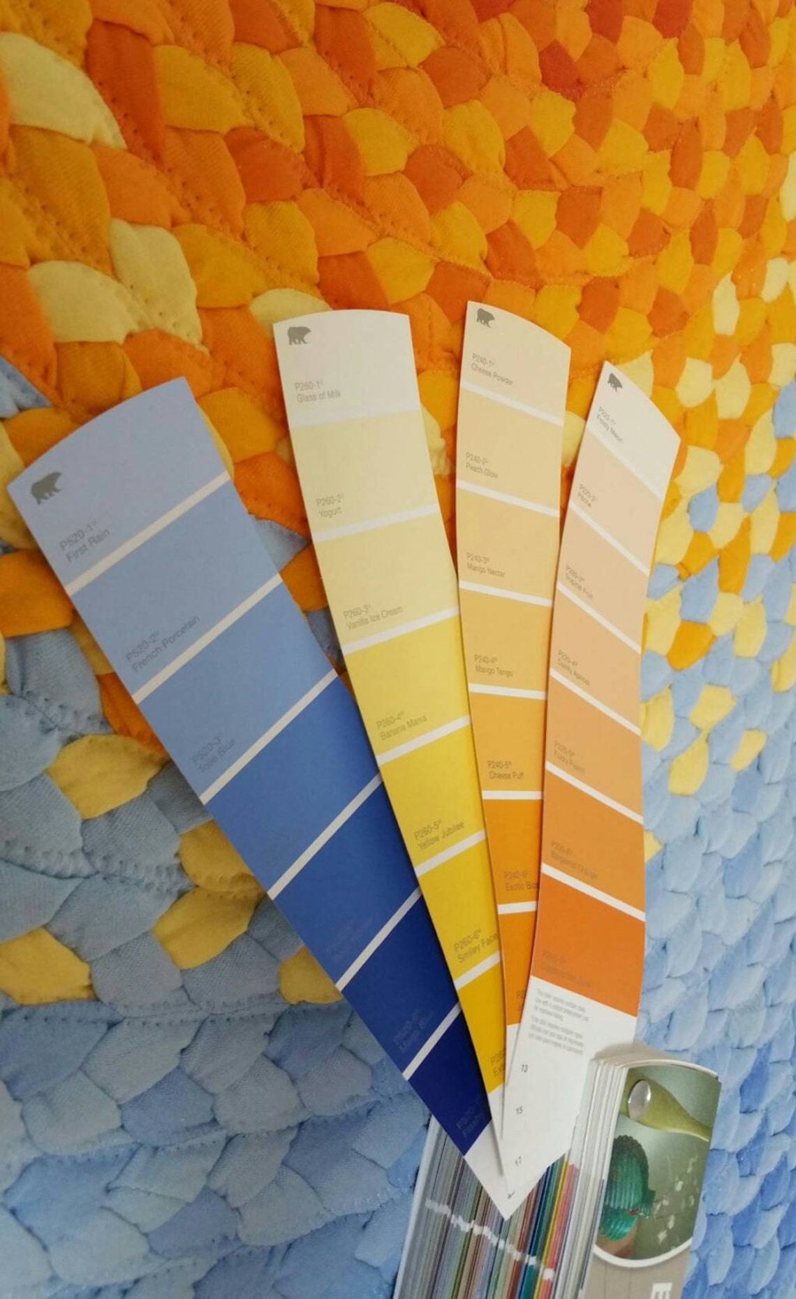 Blue and Yellow Braided Sun Rug for a Kids Room Green at Heart Etsy