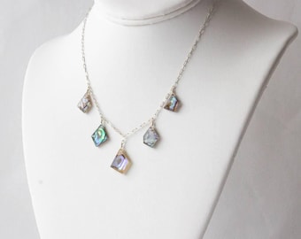 Abalone Drop Necklace with Sterling Silver "Davina"