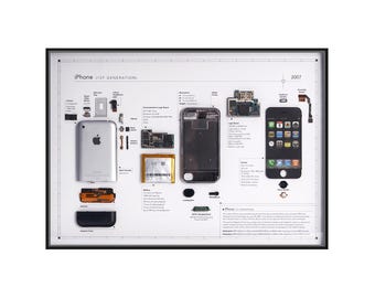 Framed iPhone 2G Teardown – Disassembled Wall Art