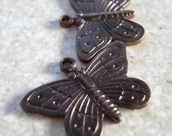 Brass Beads 20 x 15mm Vintaj Natural Brass Butterfly Connectors - 2 pieces