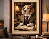 Custom Pet Portrait Digital Download | Funny Dog Portrait | Personalized Pet Wall Art | Gift for Dog Lovers | Printable Pet Art
