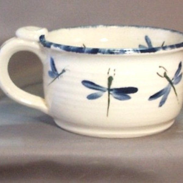 Stoneware Pottery Dragonfly Mug 01DFSOUPM1