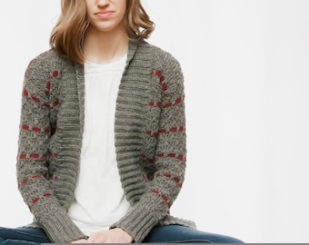 Fall Cardigan | Chunky Sweater | Crochet Cardigan Pattern | Textured Crochet Cardigan | Crochet Pattern Pdf | Easy Crochet Cardigan