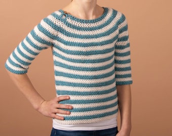 Girls crochet sweater pattern. Crochet sweater pattern, crochet pattern, gilrs, instant download, one piece, easy crochet pattern, top down