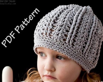 Crochet Beanie Pattern | Baby Hat Crochet Pattern | Slouchy Beanie Hat Mens Hats Womens Hats Winter Hats | Crochet Toque | Crochet Rib Hat