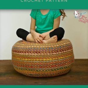 Crochet Pouf Pattern | Diy Footstool Pattern | Pillow Pattern | Pdf Crochet Pattern | Crochet Spa Set Pattern | Bean Bag Chair