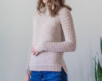 Crochet Sweater Pattern - Ceres Crochet pullover pattern, Easy Crochet Sweater for women. Beginner friendly!