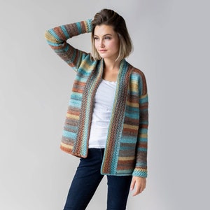 Crochet Cardigan Pattern Crochet Sweater Fall Crochet Size Inclusive Pdf Download Women'S Crochet Cardigan Sizes XS-3XL image 2