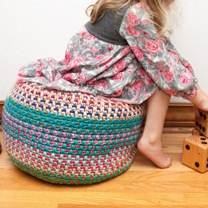 Crochet Pouf Pattern | Floor Cushion | Bean Bag | Giant Floor Pillow | floor Pouf | Soap Saver | Crochet Pillow Pattern | Easy Crochet