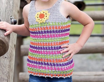 Crochet Pattern | Little Girl'S Crochet Tank Top | Permission to sell | Pdf Download | Girls Top Pattern | Instant Download