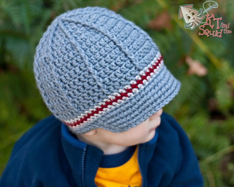 Crochet hat pattern, Newsboy hat pattern, crochet hat pattern, Permission to sell, newborn, infant, mens newsboy hat, crochet cap pattern, image 4